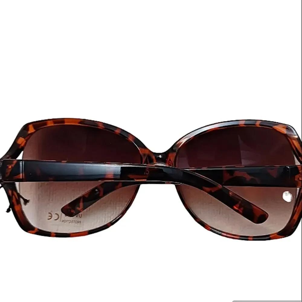 Tiger Stripe Sunglasses BROWN LUXE Oversized GLAM Gradient Lens NEW‎ Luxury Glam